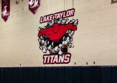 Lake Taylor High School Gym Partial Wrap